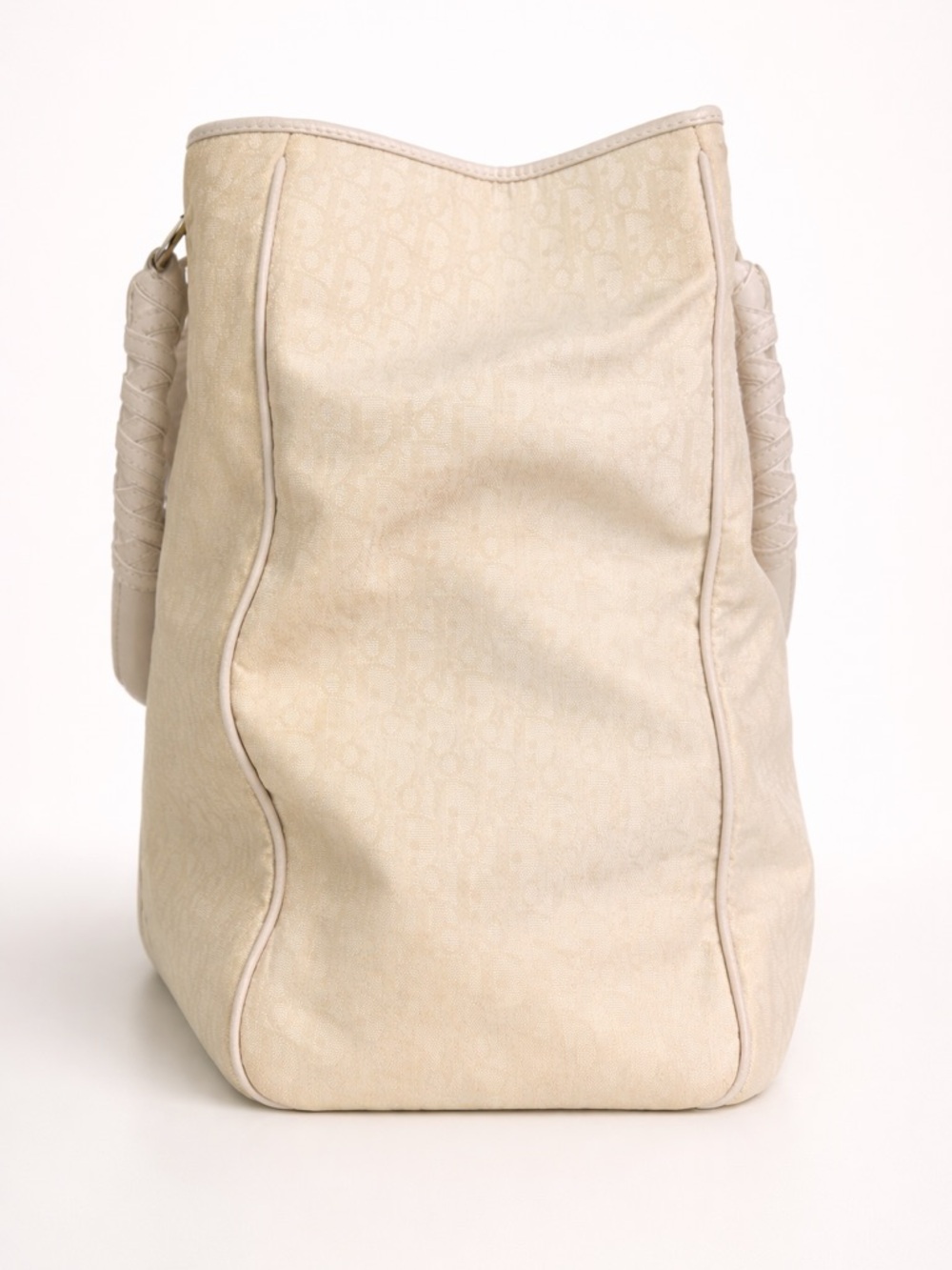 Christian Dior Diorissimo Trotter Canvas Tote Bag Cream Charm - Picture 2 of 12